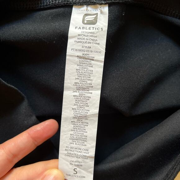 Fabletics Black White Salar Meah Powerhold Legging Size S - Picture 4 of 7